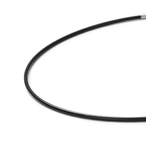 monomania Kreuz Collier "Pure" Edelstahl Kautschukreif 42 cm NEU