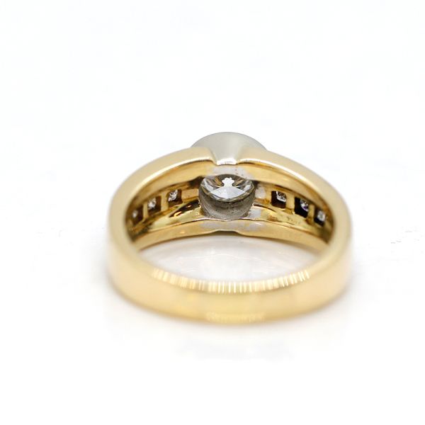 Ring mit Diamant im Brillant- & Princesschliff 585er Gelbgold (22092)