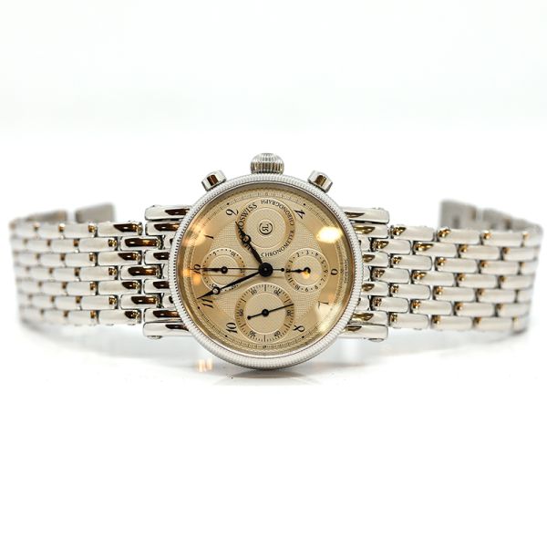 Chronoswiss LUNAR Edelstahl Chronograph Ref. CH7523C Full Set (24738)