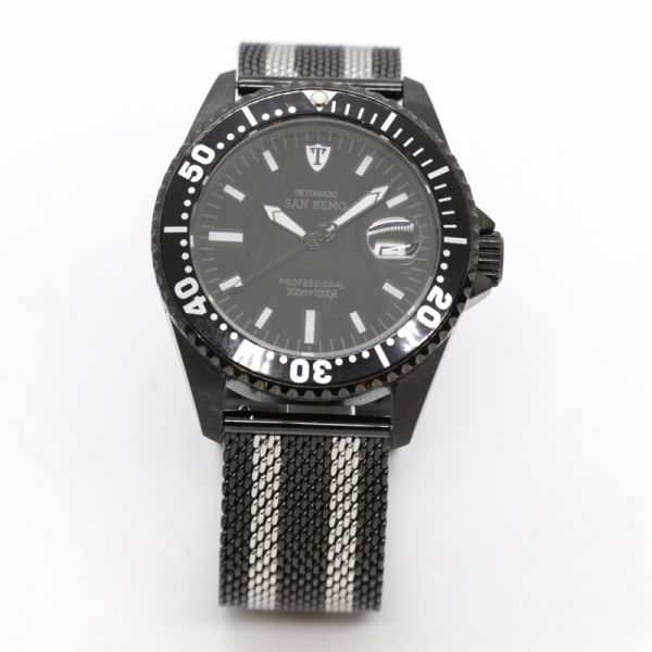 DETOMASO SAN REMO DIVER AUTOMATIC Professional Edelstahl BLACK DT1025-N-855 (13279)