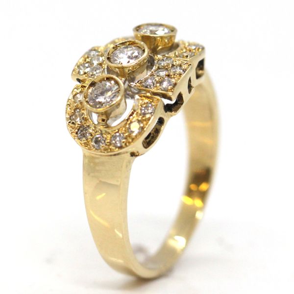 Diamant Ring 585er Gelbgold GR 56 ca. 0,78 Ct Diamanten im Brillantschliff (17825)