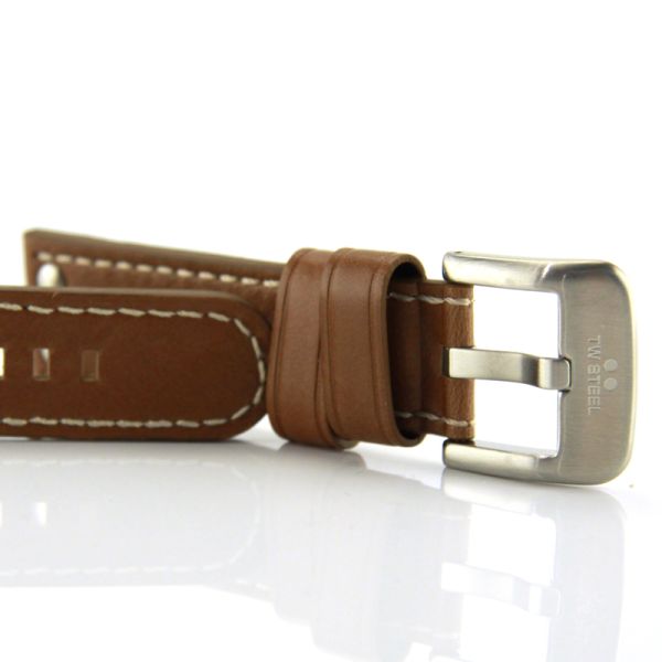 TW STEEL Uhren Armband Leder "Camel" Canteen Serie 22 mm Anstoß