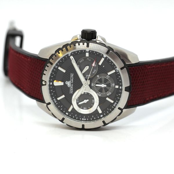 Adora Nautic Herren Armbanduhr Chrono Edelstahl AN2144 Bordeaux NEU