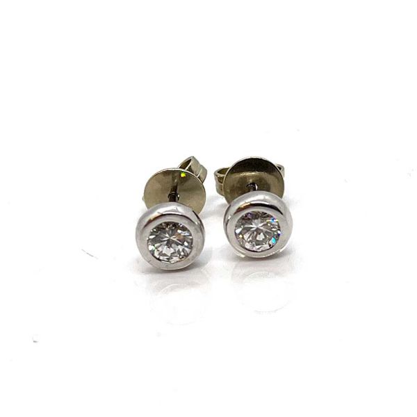 Ohrstecker "SOLITÄR" 585er Weißgold jeweils 0,25 Ct Diamant im Brillantschliff NEU
