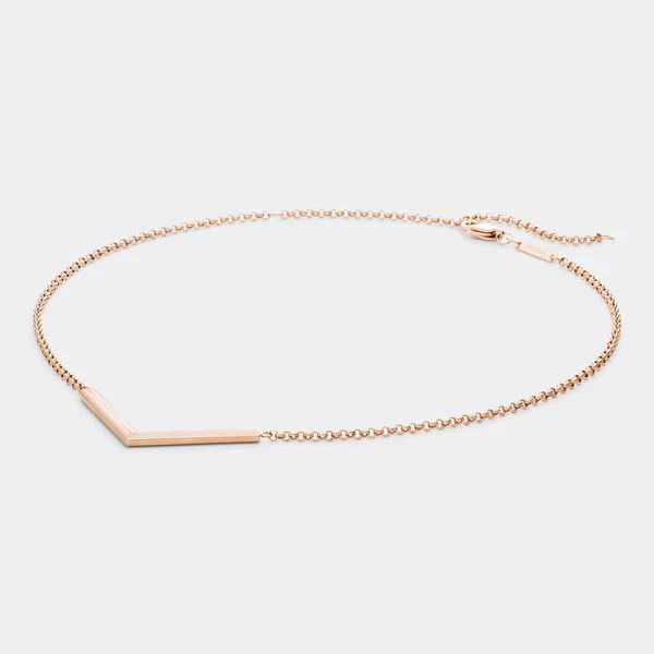 monomania LUNAR Edelstahlcollier PVD Rosé matt glänzend 50851RG NEU