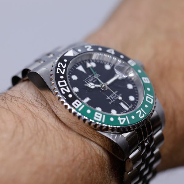 DAVOSA "Ternos" Herrenarmbanduhr GMT Automatik Ref. 16159007 aus 02/23 Restgarantie TOP!