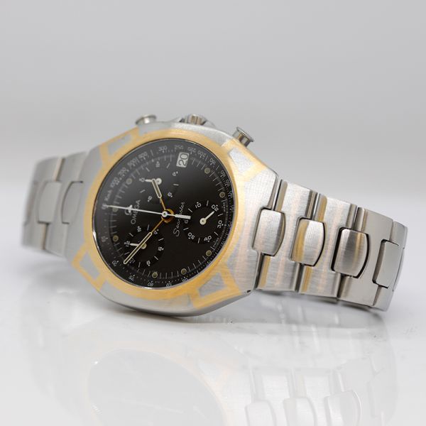 Omega Seamaster Polaris Chrono Edelstahl 18Kt Gold Quarz Ref. 25905000 (23111)