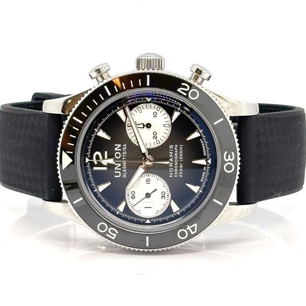 UNION Glashütte Noramis Chronograph Automatic Ref. D012.927A Box und Papiere aus 04/24 (32466)
