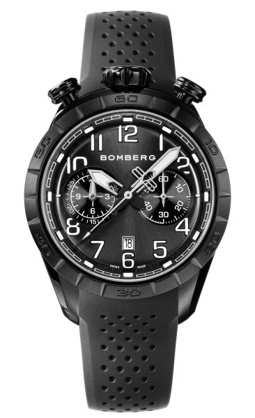 BOMBERG BB-68 "PITCH BLACK" Chrono Quarz Ø 44 mm NEU