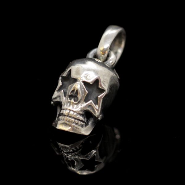 Anhänger "STARSKULL" Totenschädel 925er Silber 8 x 20 mm NEU