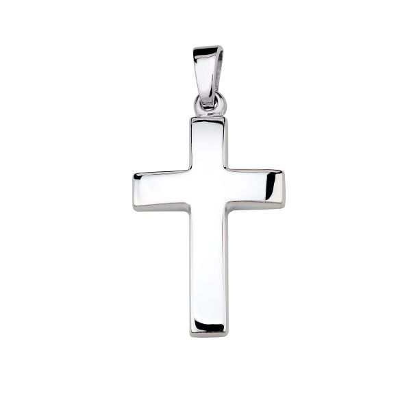 Anhänger Kreuz 925er Silber rhodiniert poliert 14 x 21 mm BAH905070 NEU