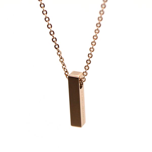 monomania Pure Collier "Stab" Edelstahl PVD Roségold Ankerkette 60 cm NEU