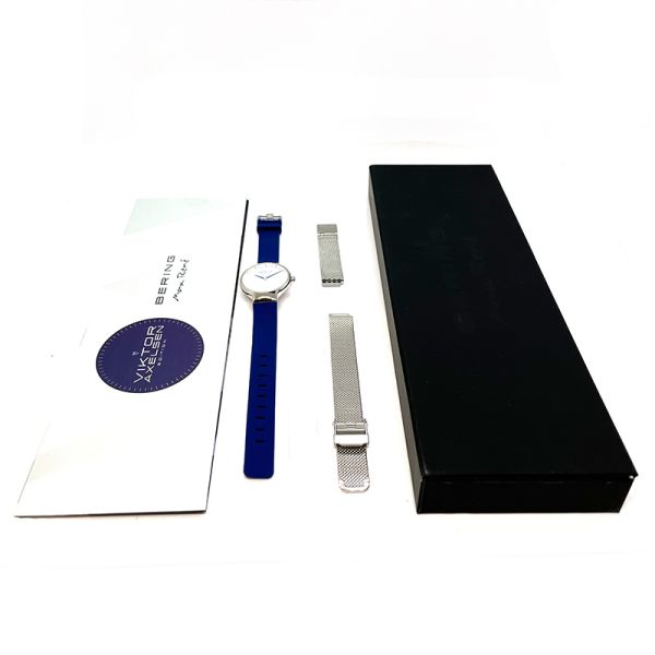 BERING Damen Armbanduhr Max René silber glänzend Milanaise Wechselband 15531-704 NEU