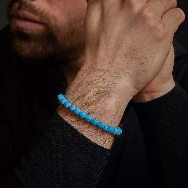 Rebel & Rose Armband "Matt Turquoise Delight" 8 mm RR-80043-B-L 19 cm NEU