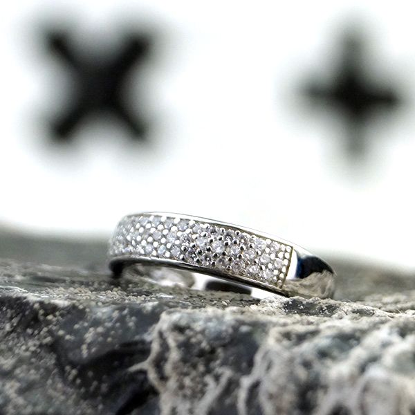 Silber Ring Damen 925er Silber rhodiniert GR 54 (US 7) BRS03880-7