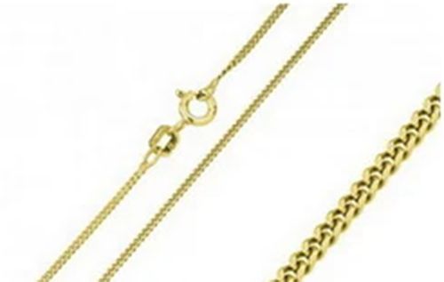 Halskette Panzerkette 925er Sterling Silber vergoldet 50 cm / 1,2 mm Breit NEU