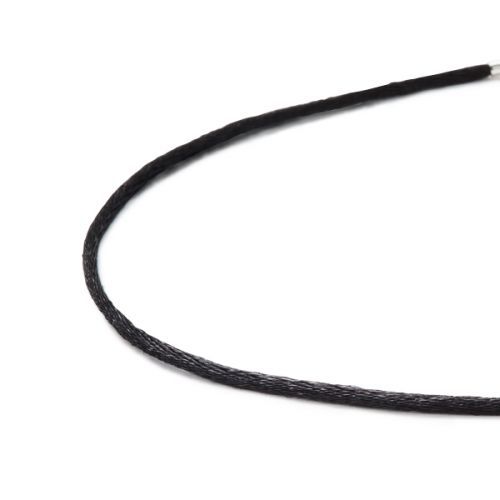 monomania Seidenband Halsband 45 cm schwarz Ø 2mm NEU