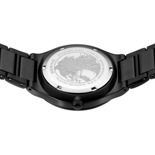 BERING Herren Armbanduhr Multifunktion Classic schwarz gebürstet 11740-727 NEU