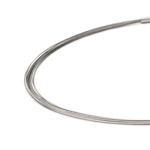 monomania Seil-Collier Halsreif antiallergen Edelstahl 10 Stränge 55cm NEU