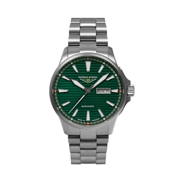 Bauhhaus Aviation Herren Armbanduhr Day Date Automatic Ref.: 2862M-4 NEU