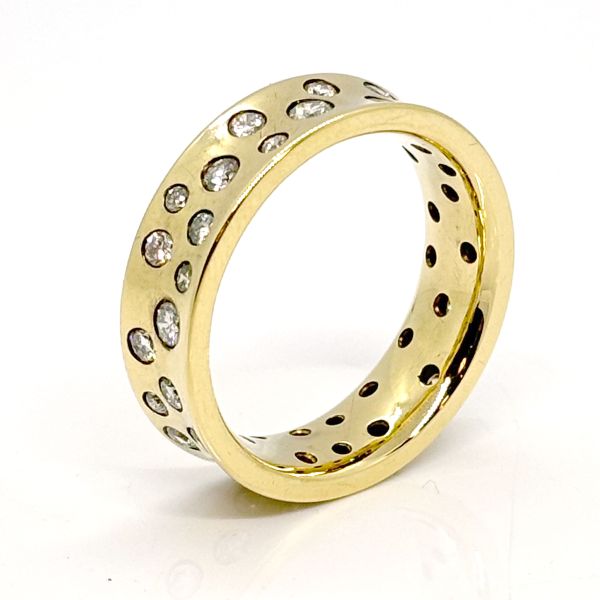 Ring Sternenhimmel 585er Gelbgold ca.1,18 Ct Diamanten im Brillantschliff GR 63 (27791)