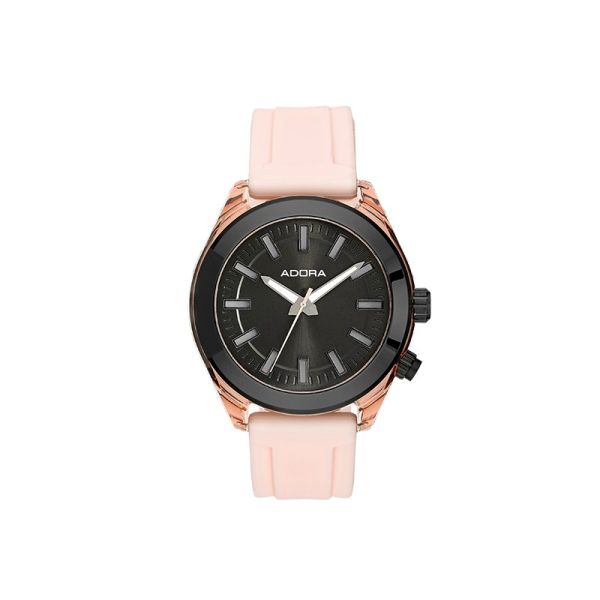 ADORA Trends Armbanduhr mit Licht Rosa Silikonband Ø 36 mm AT5517 NEU