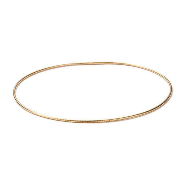 monomania Omega-Collier Halsreif antiallergen 750er / 18 Kt vergoldet 45cm Ø 2mm NEU