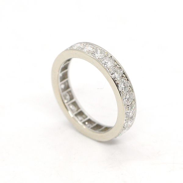 Memoire Ring 750er Weißgold 2,2 Ct Diamanten im Brillantschliff GR 52 (22056)