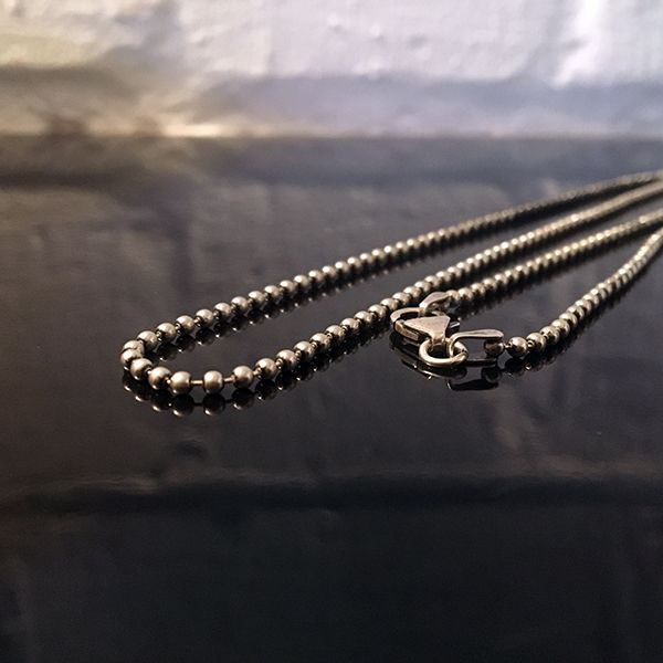 JJJ LA Halskette "BALL & CHAIN" Kugelkette 925er Silber Ø 2 mm 50 cm lang