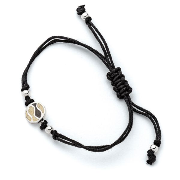 DUR Cotton Armband "Strandwellen" 925er Silber Strandsand/Lavasand 17cm A1895 NEU