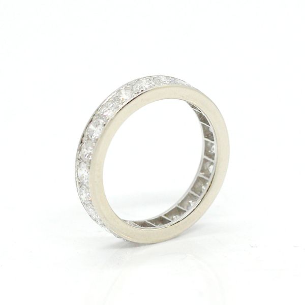 Memoire Ring 750er Weißgold 2,2 Ct Diamanten im Brillantschliff GR 52 (22056)