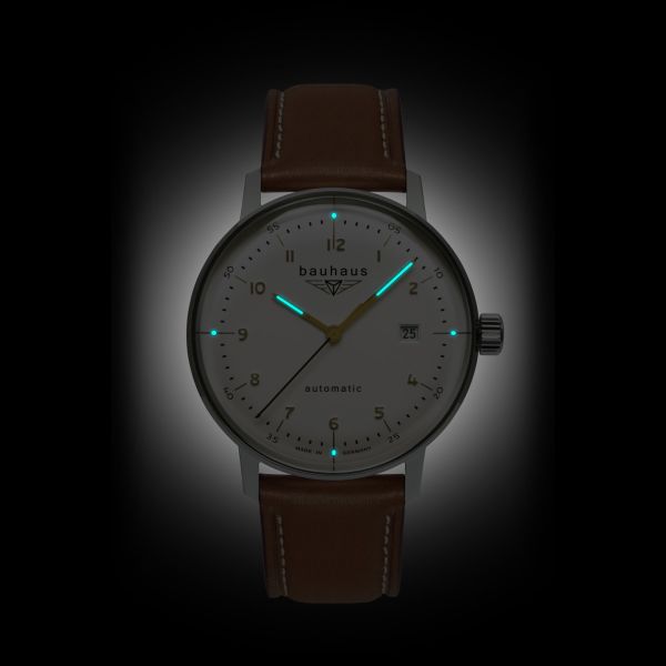 Bauhhaus "Dessau" Herren Armbanduhr Date Automatic Ref.: 2064-1 NEU