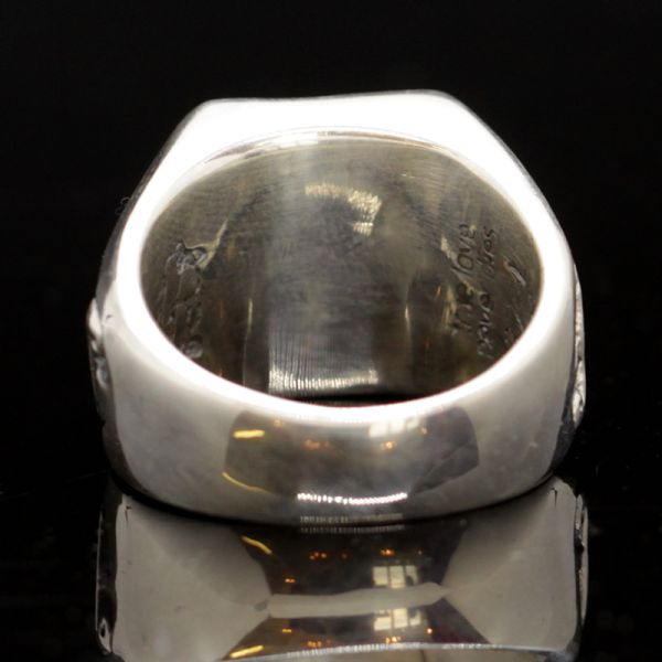 Ring Siegelring "CROSSBONE SKULL" 925er Silber Gr 66 NEU