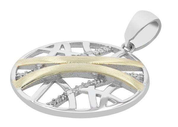 Anhänger "Anisha" Bi-Color 925er Silber rhodiniert Zirkonia 5310394-001 NEU