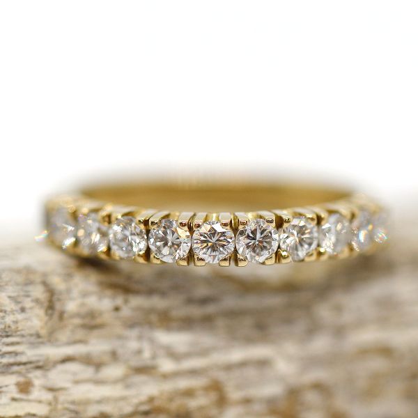 Diamant Ring Habmemoire 750er Gelbgold GR 57 ca. 0,77 Ct Diamanten im Brillantschliff (26128)