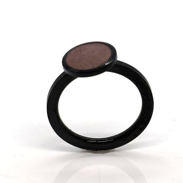 monomania Ring "ORBIS" Edelstahl PVD schwarz braun GR. 58 NEU