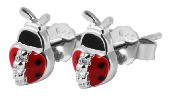 Ohrstecker "Maribel" Marienkäfer 925er Silber rhodiniert Zirkonia 5300150-001 NEU