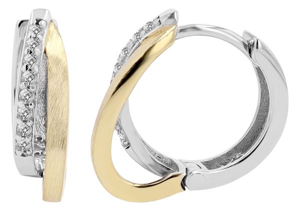 Creolen "Tulipan" 925er Silber vergoldet Bi-Color 5300327-001 NEU