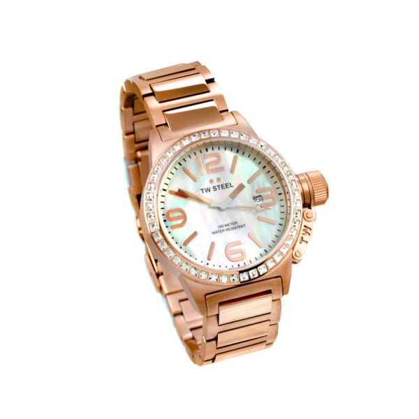 TW STEEL TW306 Edelstahl PVD Roségold ø 40 mm Zirkonia