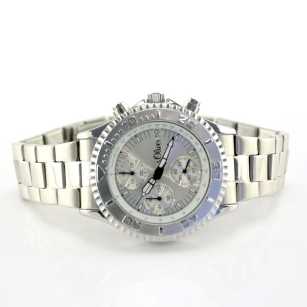 S.Oliver Chronograph SO-15072-MCR Metall silber NP.: 119€ (PF168)