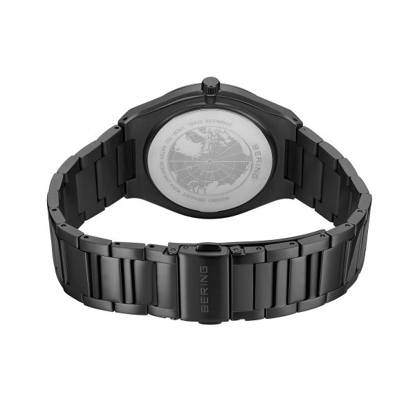 BERING Herren Armbanduhr Classic schwarz gebürstet 17639-722 NEU