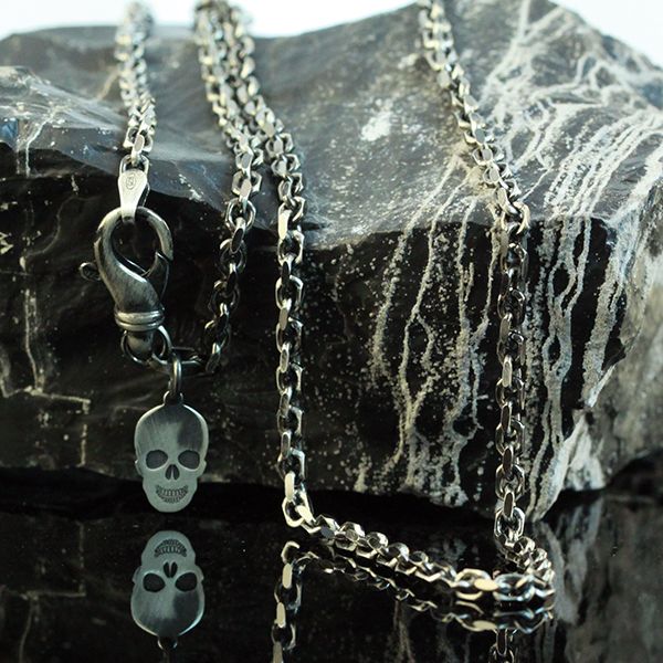 JJJ LA Ankerkette 925er Silber geschwärzt 60 cm Damen Herren NEU