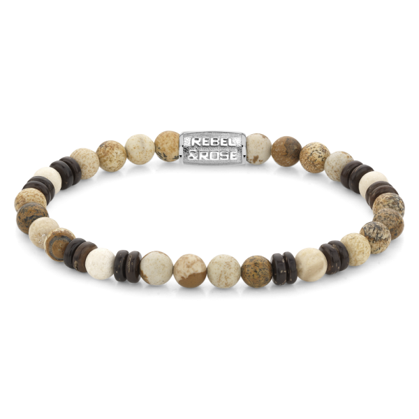 Rebel & Rose Armband "Variations Woodstock" 6 mm / 17,5 cm RR-60106-S-M NEU