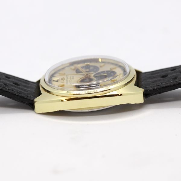 Movado Vintage Chronograph Edelstahl vergoldet (Zenith El Primero) (37526)