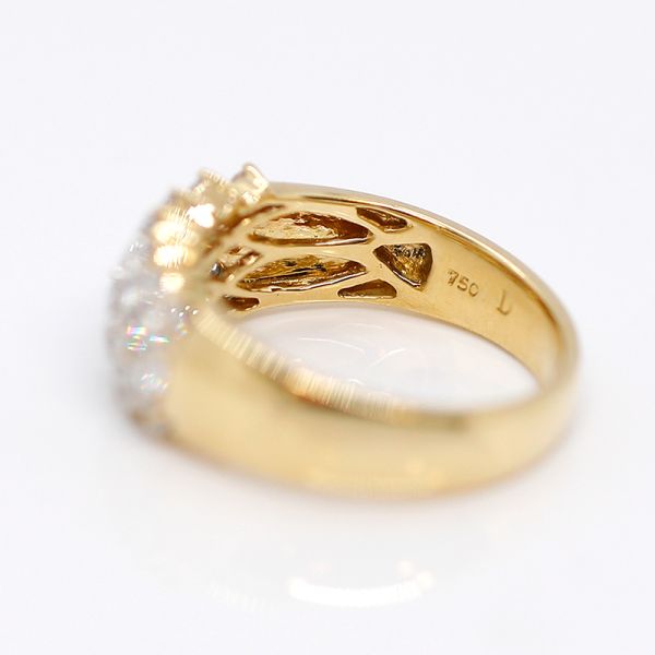 Goldring 750er mit Diamant Besatz Baguett und Vollschliff (37283)