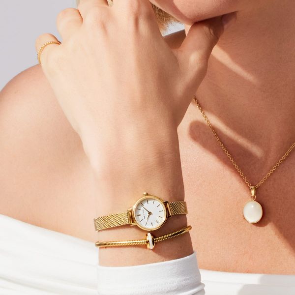 BERING Damen Armbanduhr Classic gold glänzend 11022-334 NEU