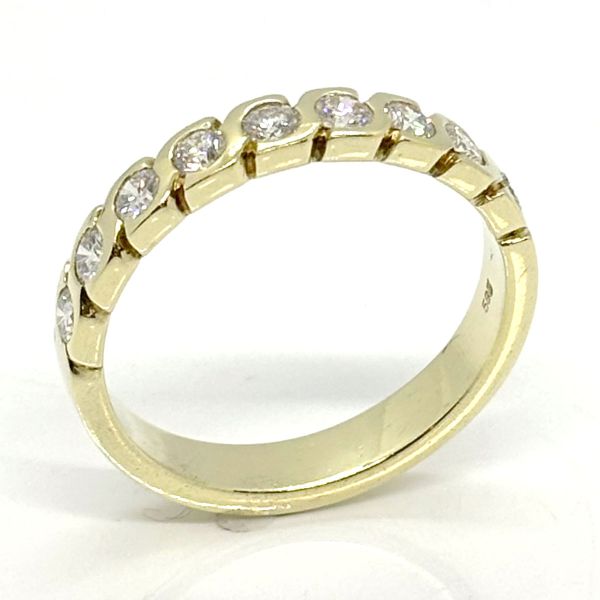 Diamant Ring Habmemoire 585er Gelbgold GR 68 ca. 1,44 Ct Diamanten im Brillantschliff (25759)