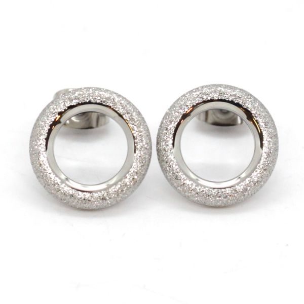 monomania Ohrstecker "AURORA" Edelstahl diamantiert Ø 12 mm NEU