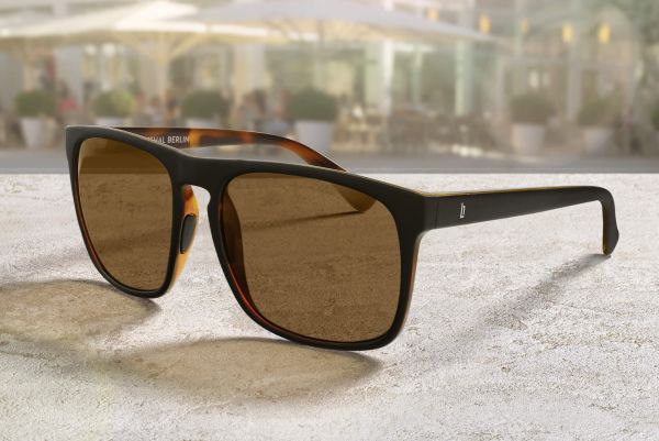 Lilienthal Berlin Sonnenbrille Tempelhofer Black Matte Tortoise Brown S02-G02M-03Z NEU