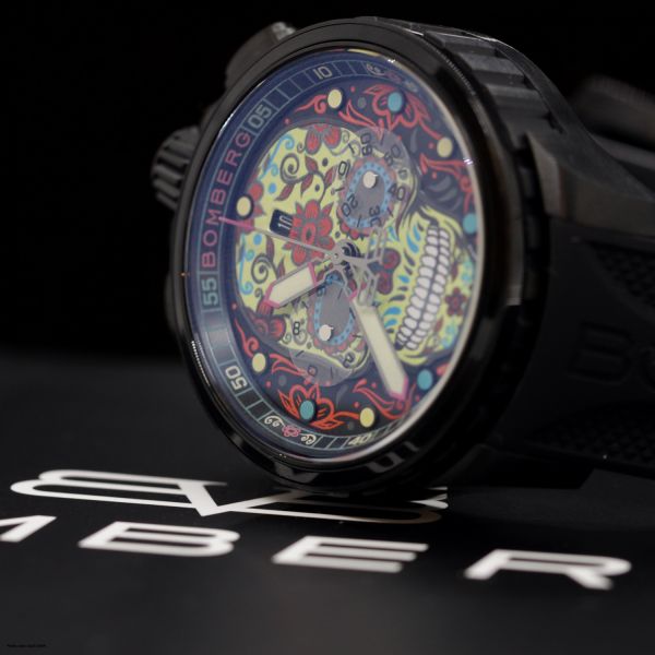 BOMBERG BOLT-68 HERITAGE SUGAR SKULL - RED BS45CHPBA.060-5.12 NEU
